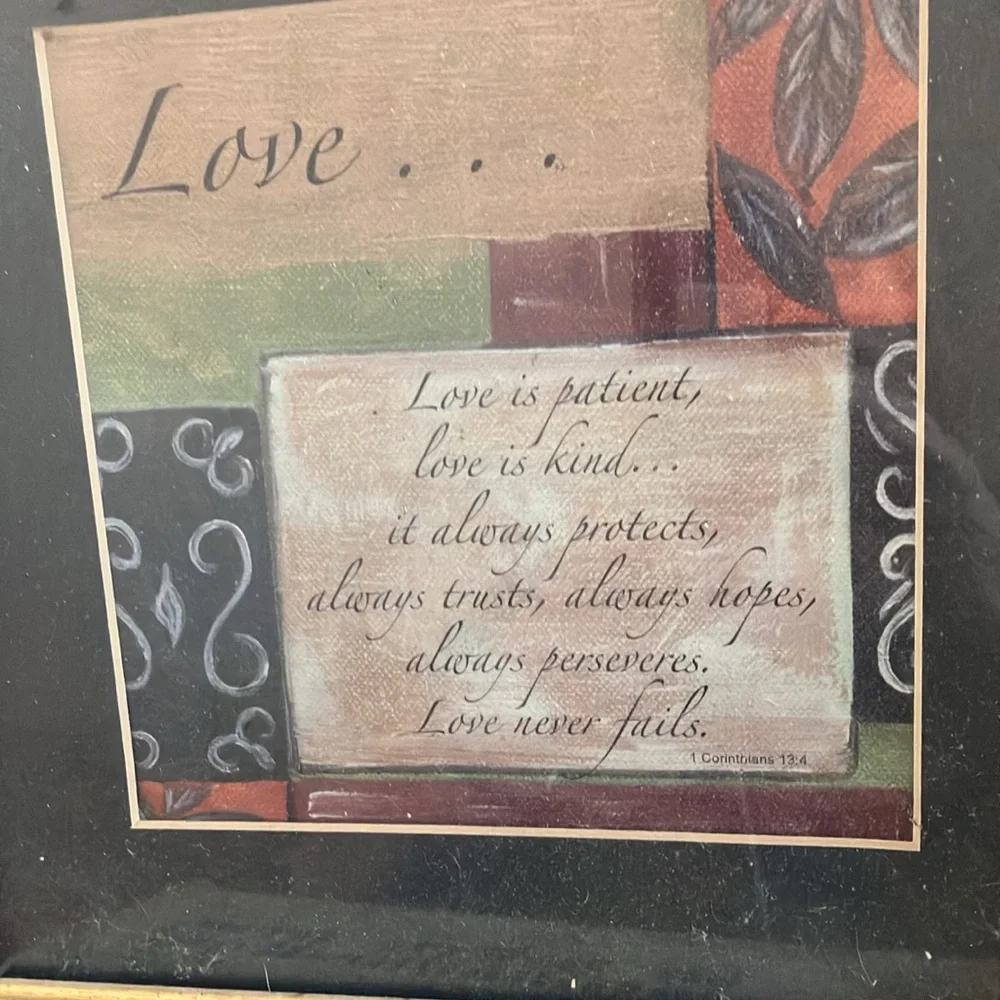 Decorative Framed Art with Inspirational Quote